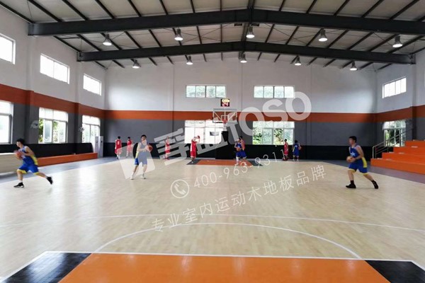 籃球館運動木地板 鄭州師范學院北校區 施工完成
